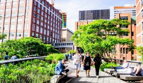 New York.  Statua Della Libertà, High Line, Hudson Yards.